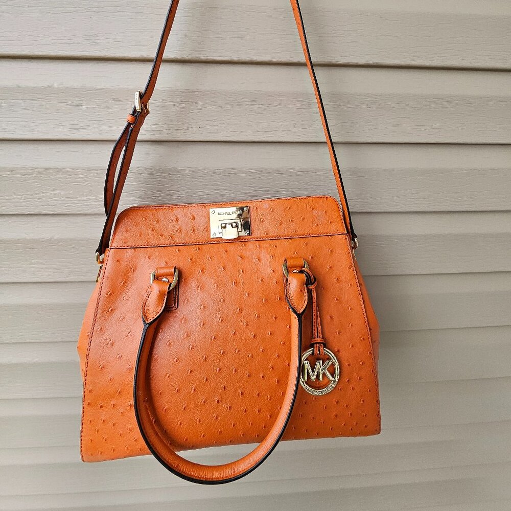 Michael Kors Astrid Lage Satchel - Tangerine - Picture 1 of 17